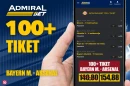 AdmiralBet 100+ tiket - Rajs, Musijala i Raja za kvotu 154,88
